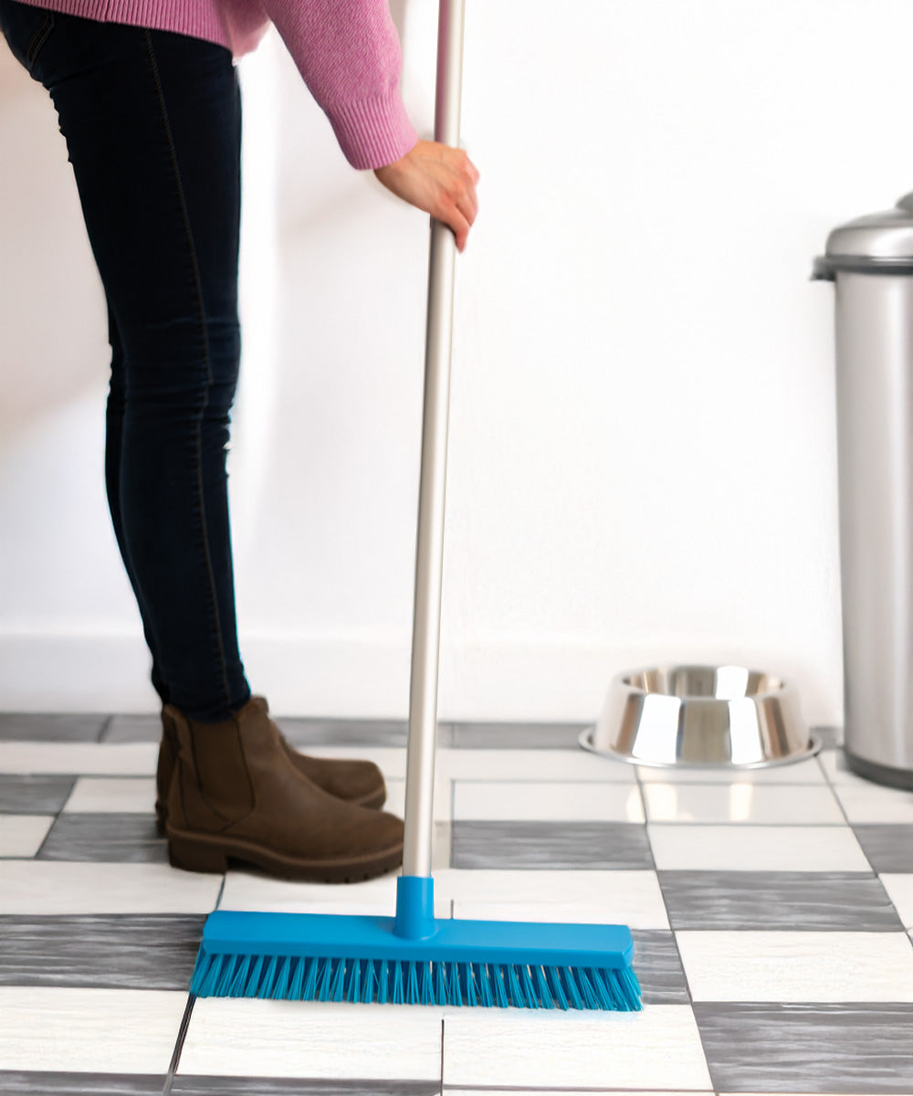 Everyday Wide Sweeping Broom 380mm - Blue (Stiff)